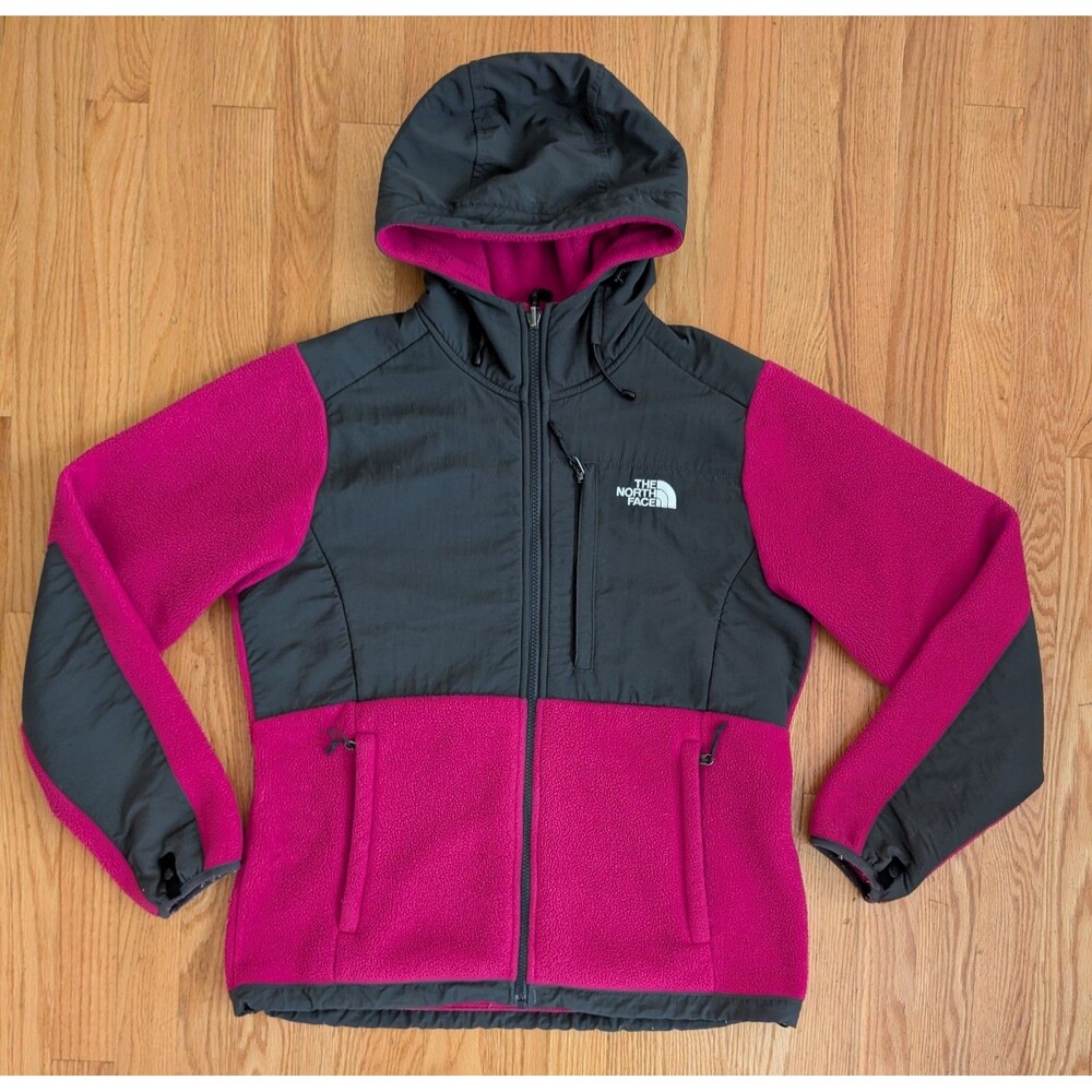 The North Face Denali Womens Jacket Pink Hooded Full Zip Pockets Medium Vintage